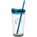 16 Oz. Aqua Blue Pint2go Glass